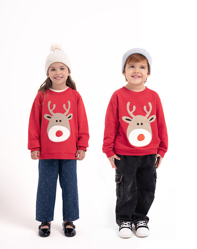 Buzo regular estampado navidad unisex