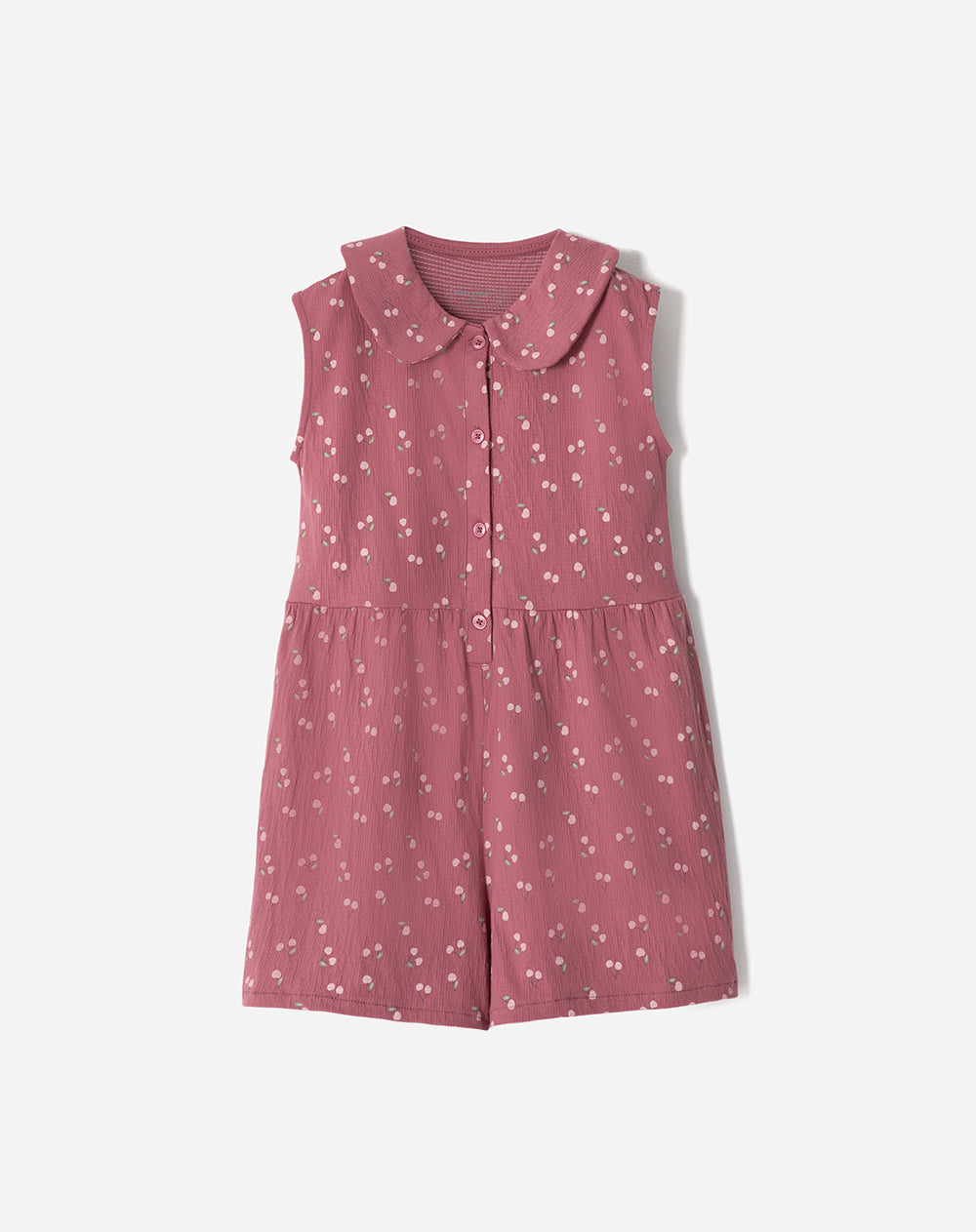 Enterizo corto regular estampado niña