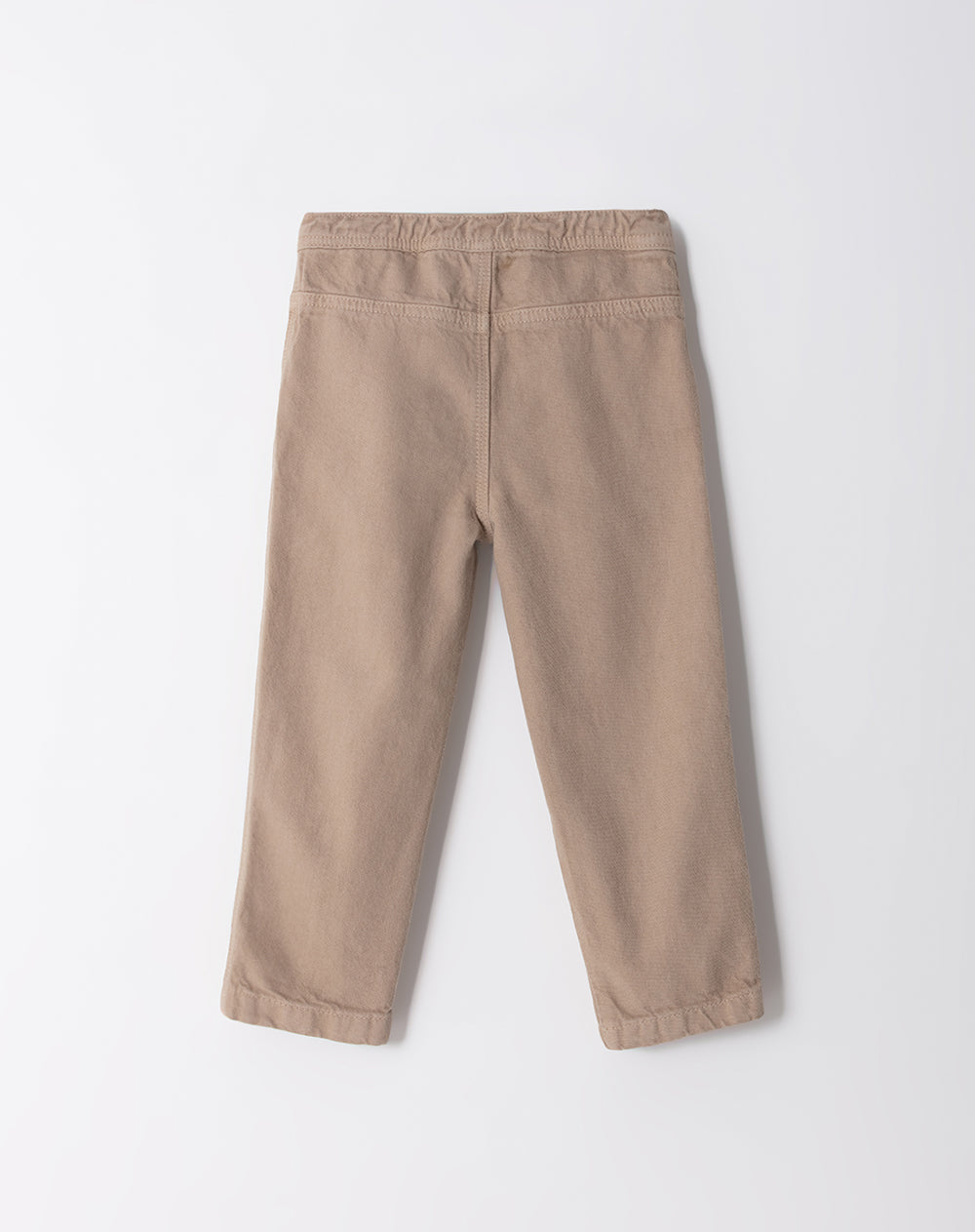 Pantalón baggy fit tiro medio denim habano