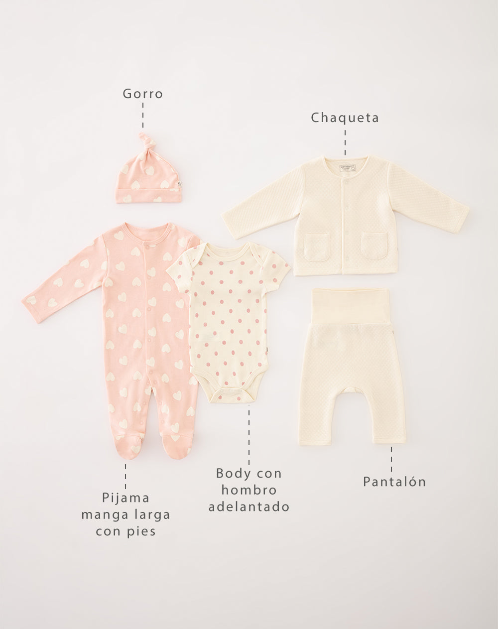 Set body + pijama + buzo + jogger + gorro