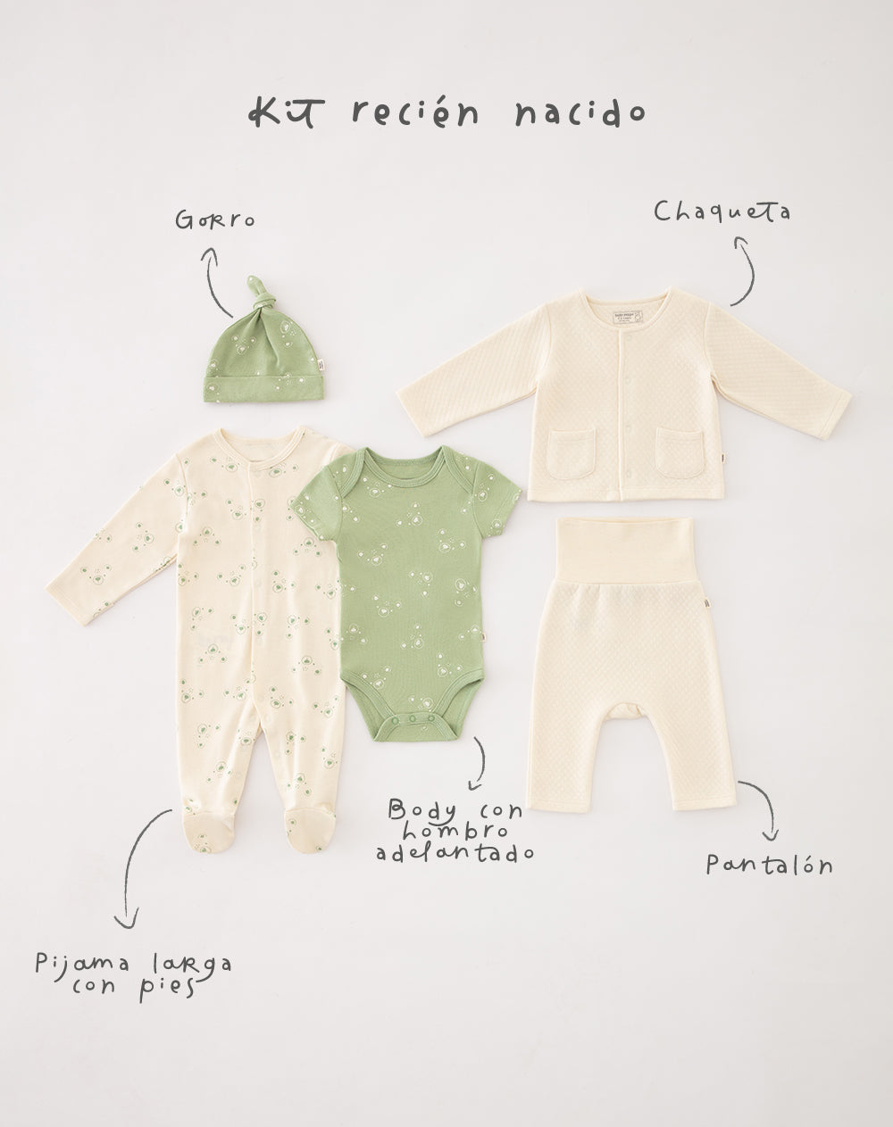 Set body + pijama + buzo + jogger + gorro