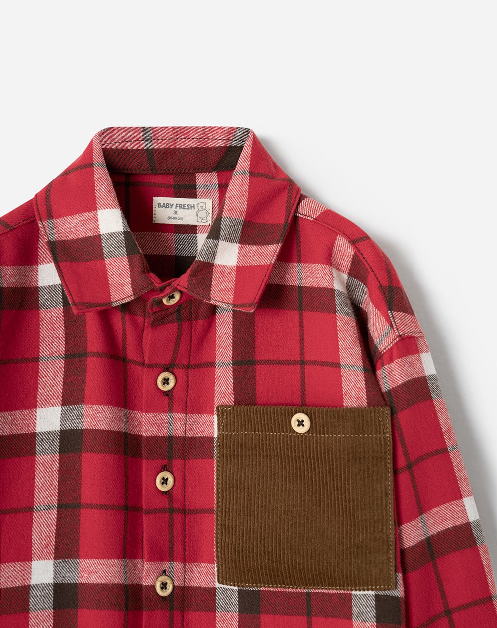 Camisa oversized fit manga larga cuadros