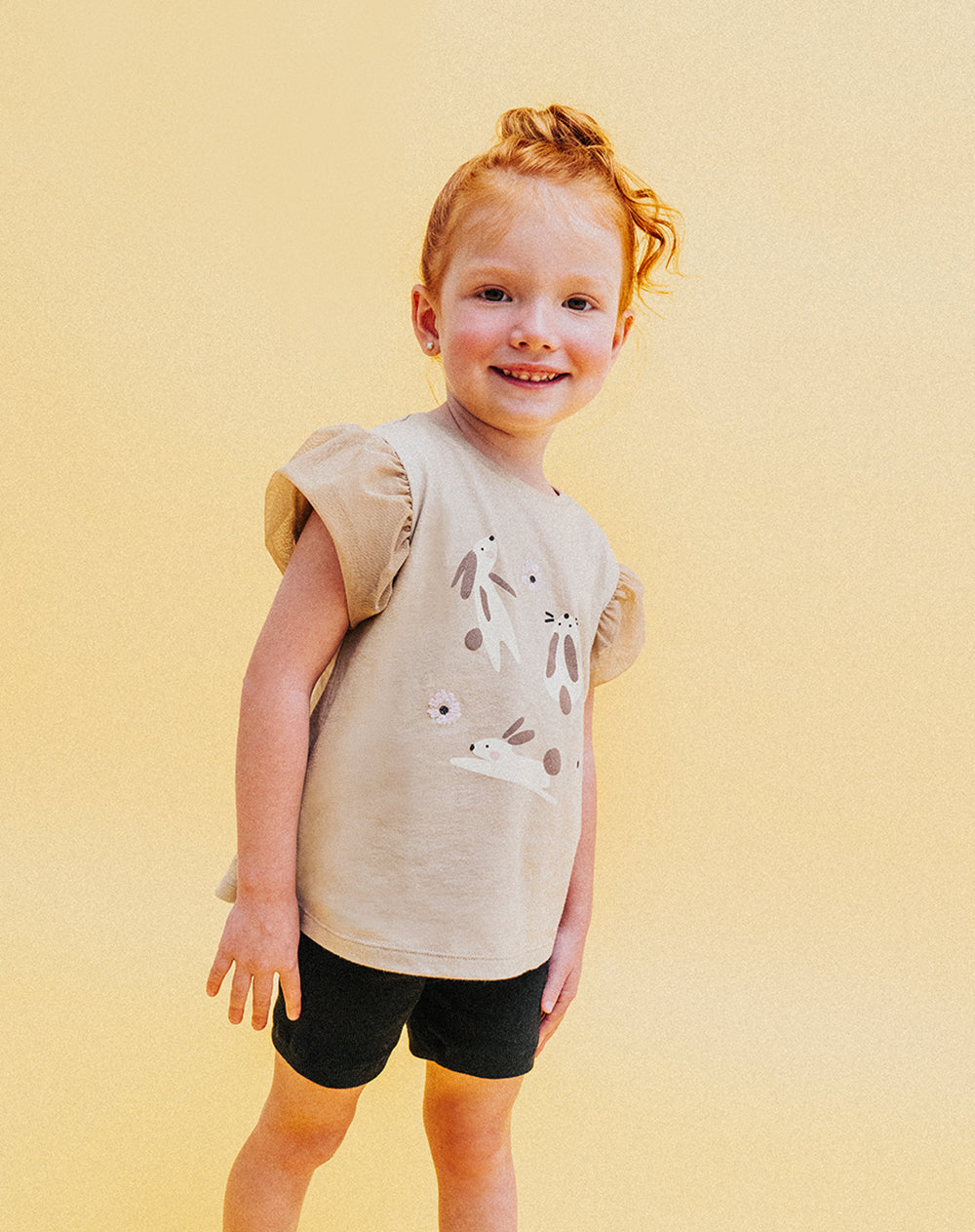 Camiseta regular estampada niña