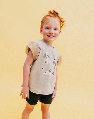 Camiseta regular estampada niña