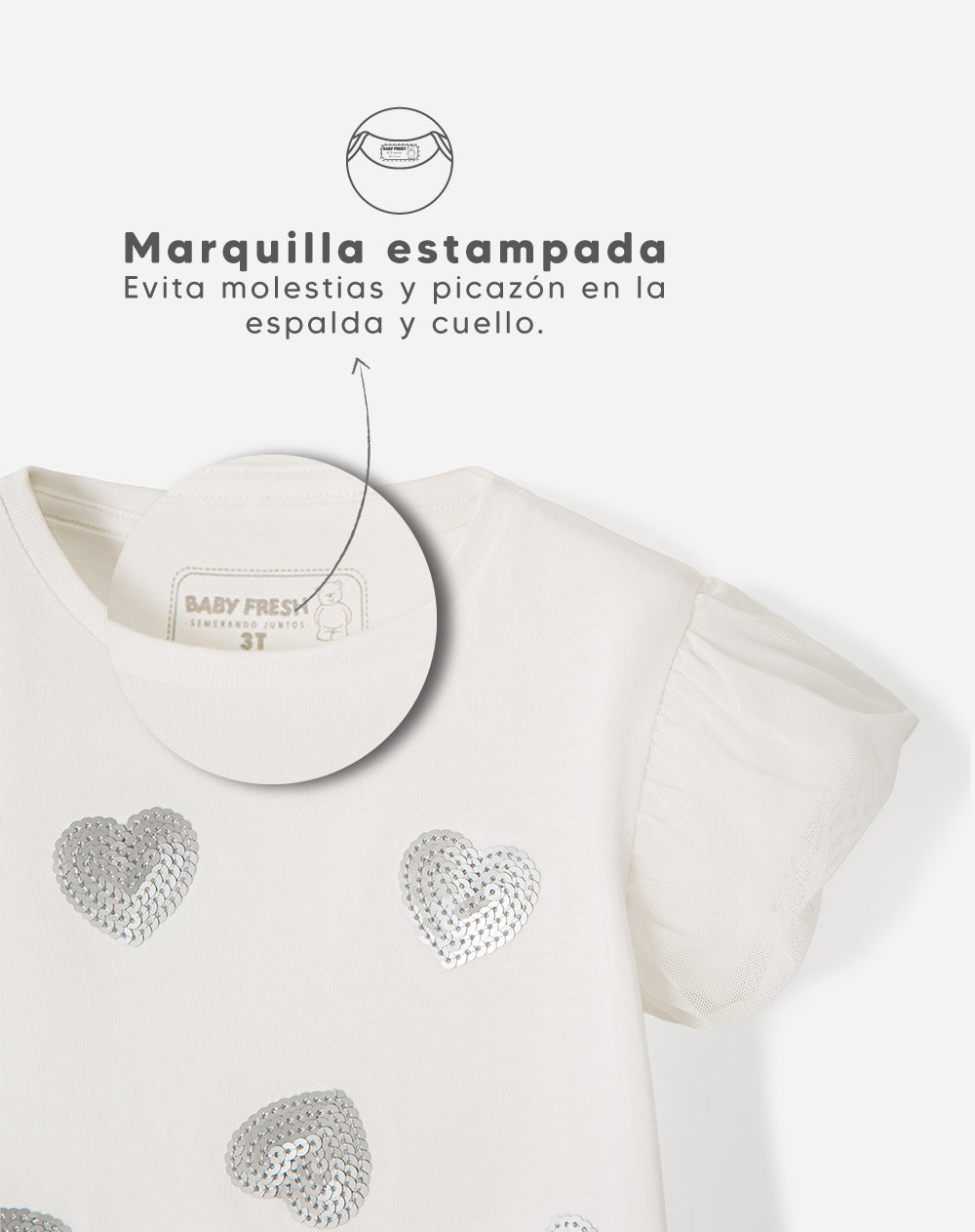 Camiseta regular fit manga corta blanca