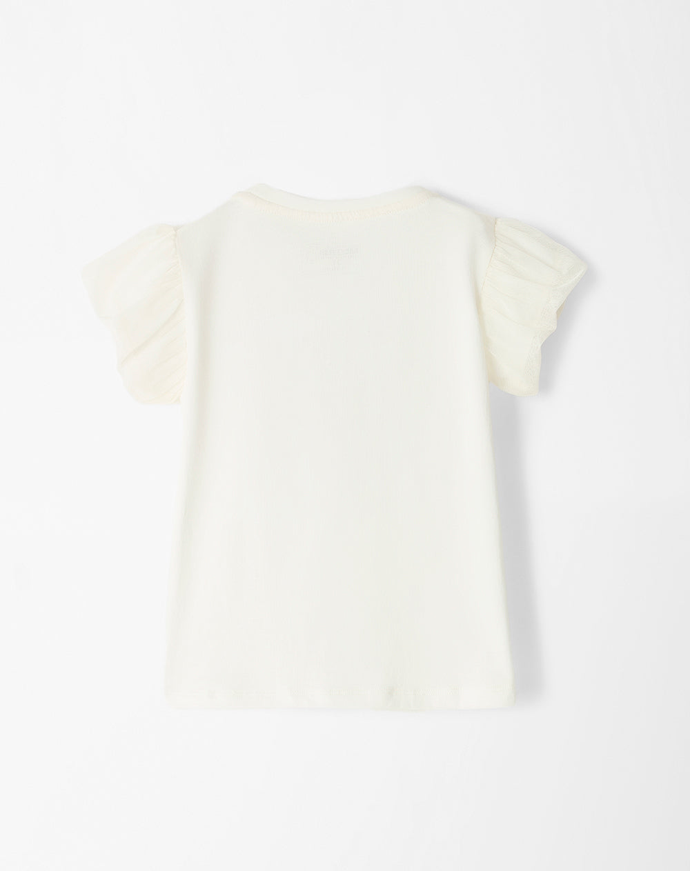 Camiseta de mariposas manga corta en tull