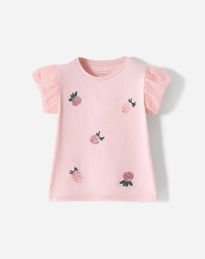 Camiseta regular estampada niña