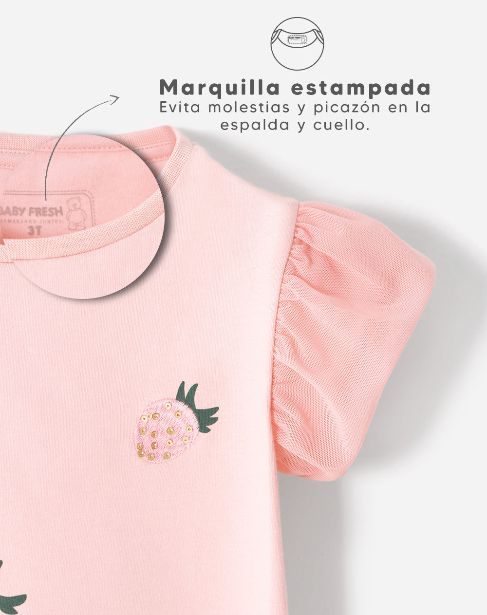 Camiseta regular estampada niña
