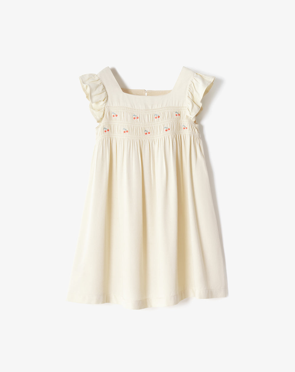 Vestido bordado crema niña