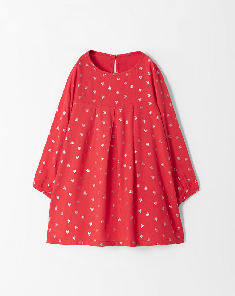 Vestido largo rojo estampado