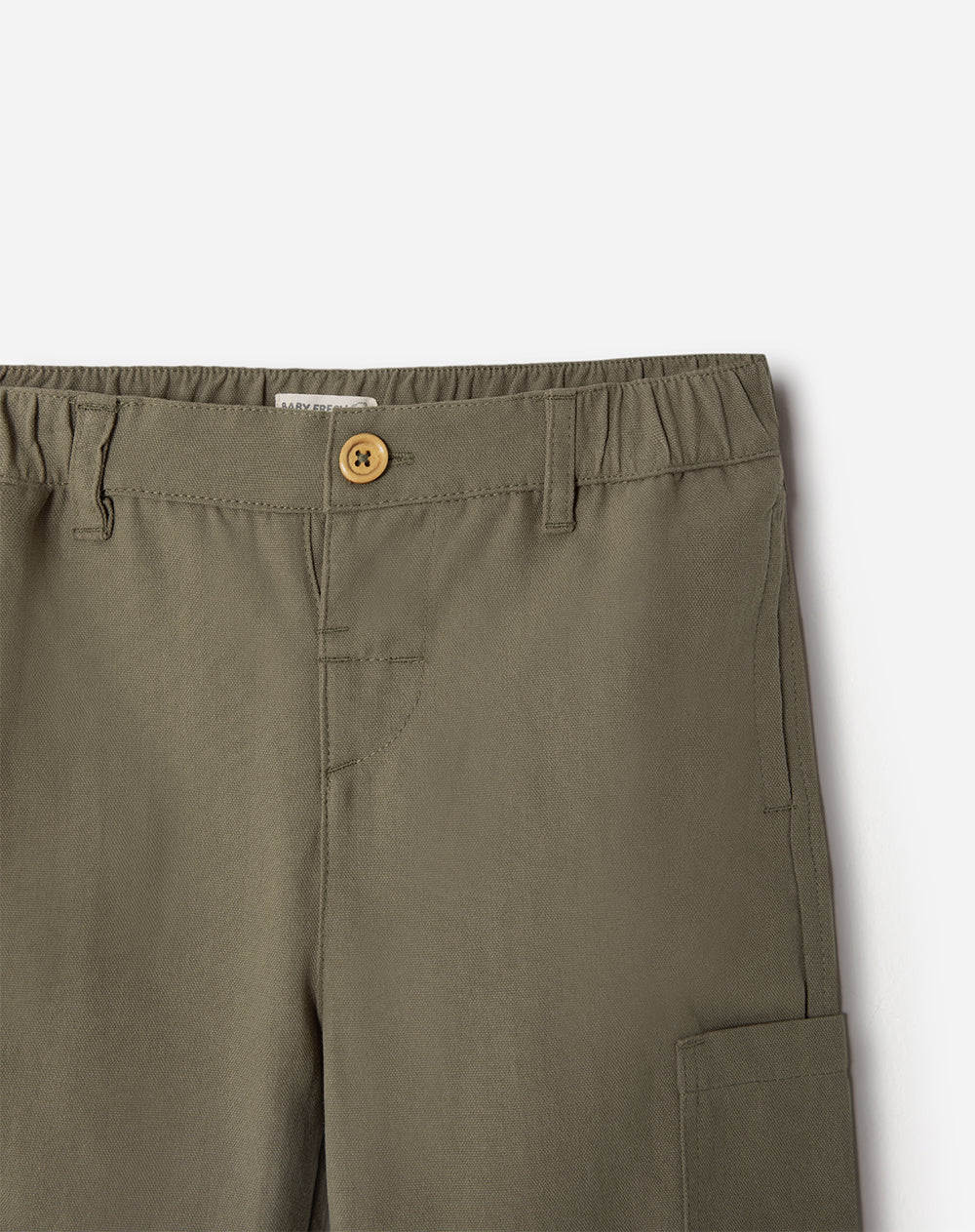 Pantalón baggy fit tiro medio en drill cafe