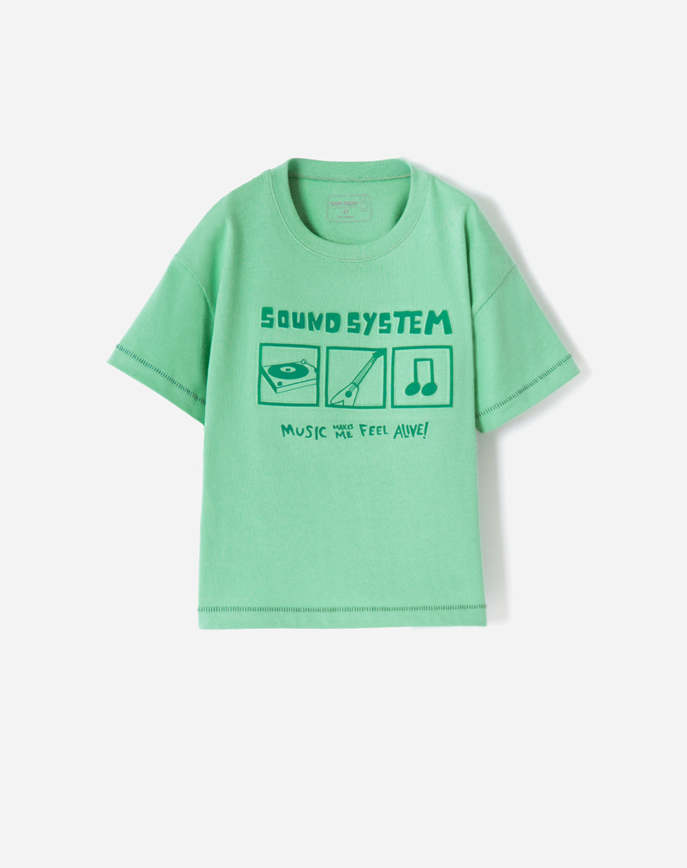 Camiseta oversized fit manga corta verde