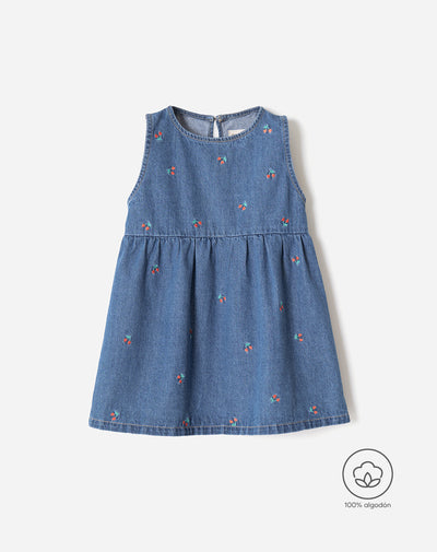 Vestido corto indigo medio