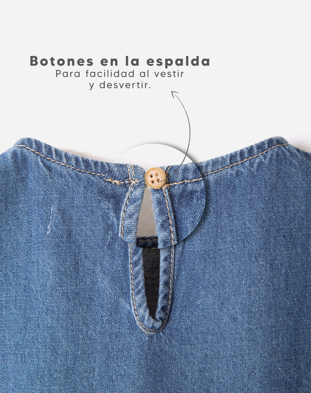 Vestido corto indigo medio