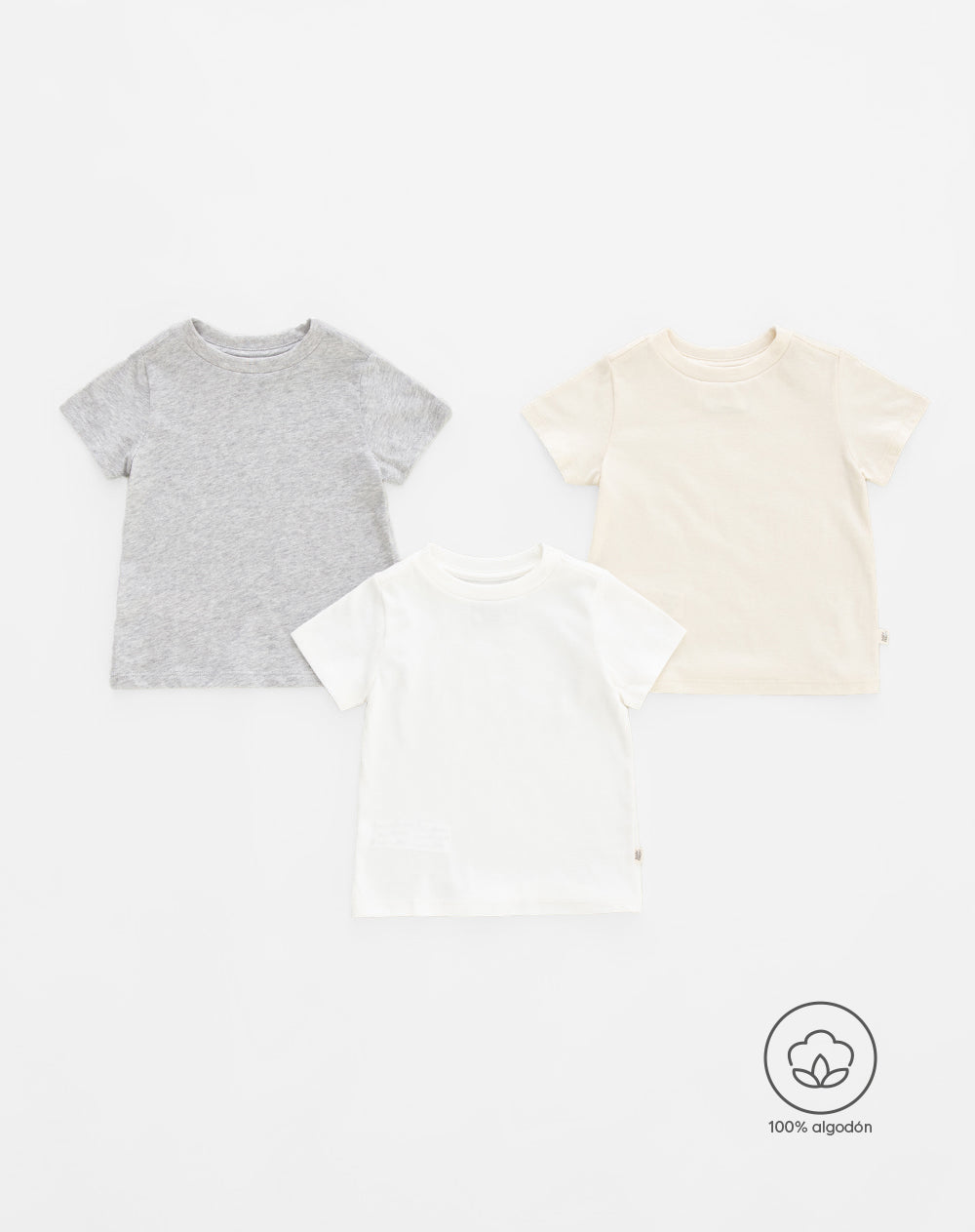 3 camisetas regular fit manga corta surtida