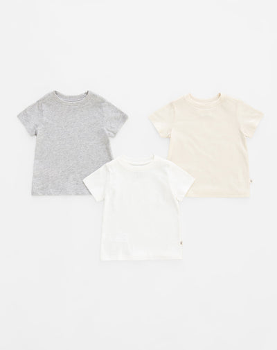 3 camisetas regular fit manga corta surtida