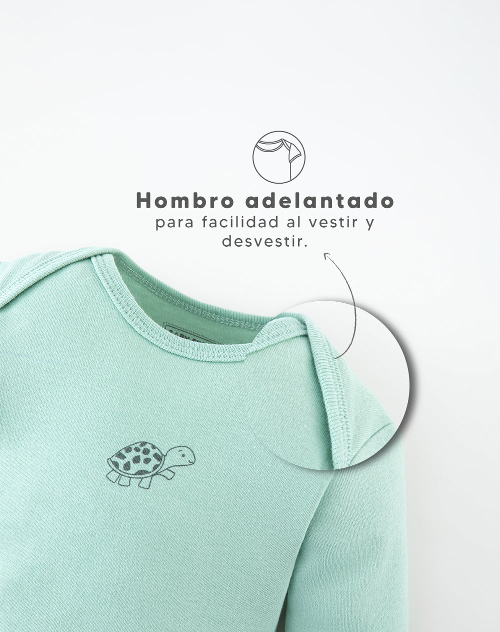 3 bodys cuello redondo manga larga surtido