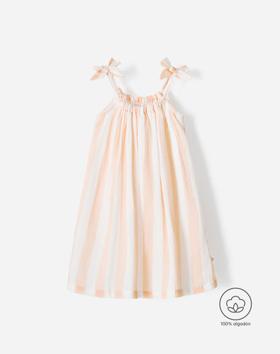 Vestido medio rayas