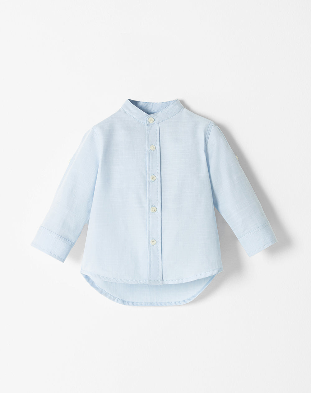 Camisa regular fit manga larga azul clara