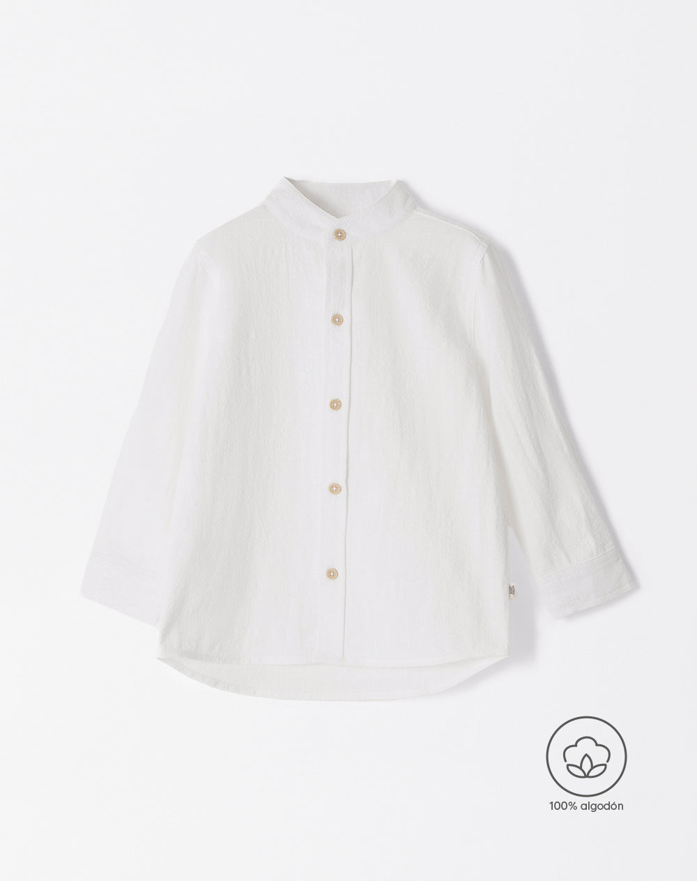 Camisa regular fit manga larga blanca