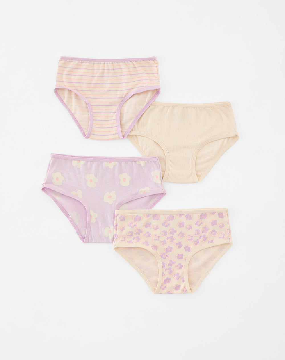 4 pantys clasico en punto tiro alto surtido