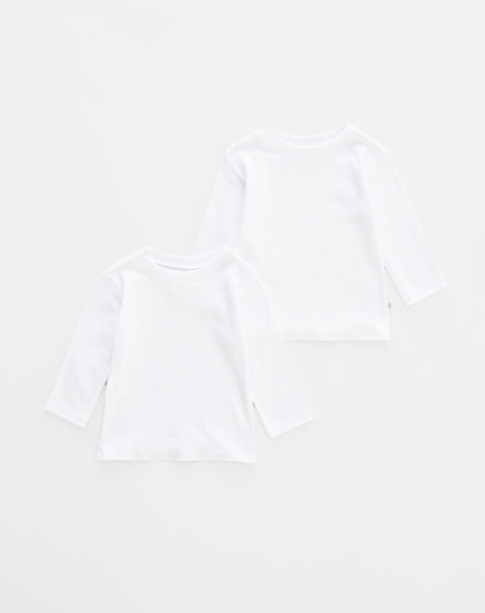 2 camisetas fitted fit manga larga blanca