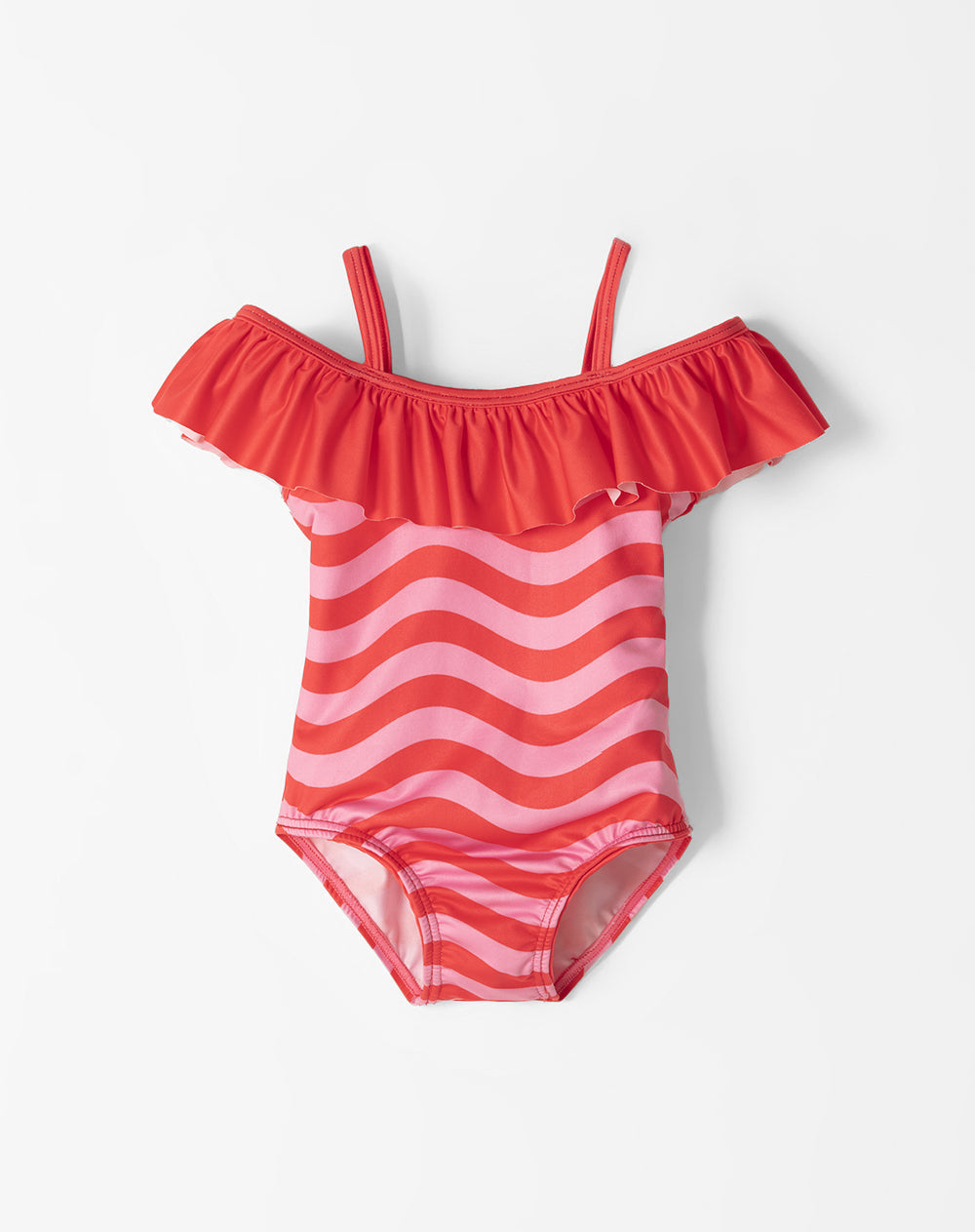 Vestido de baño rojo estampado