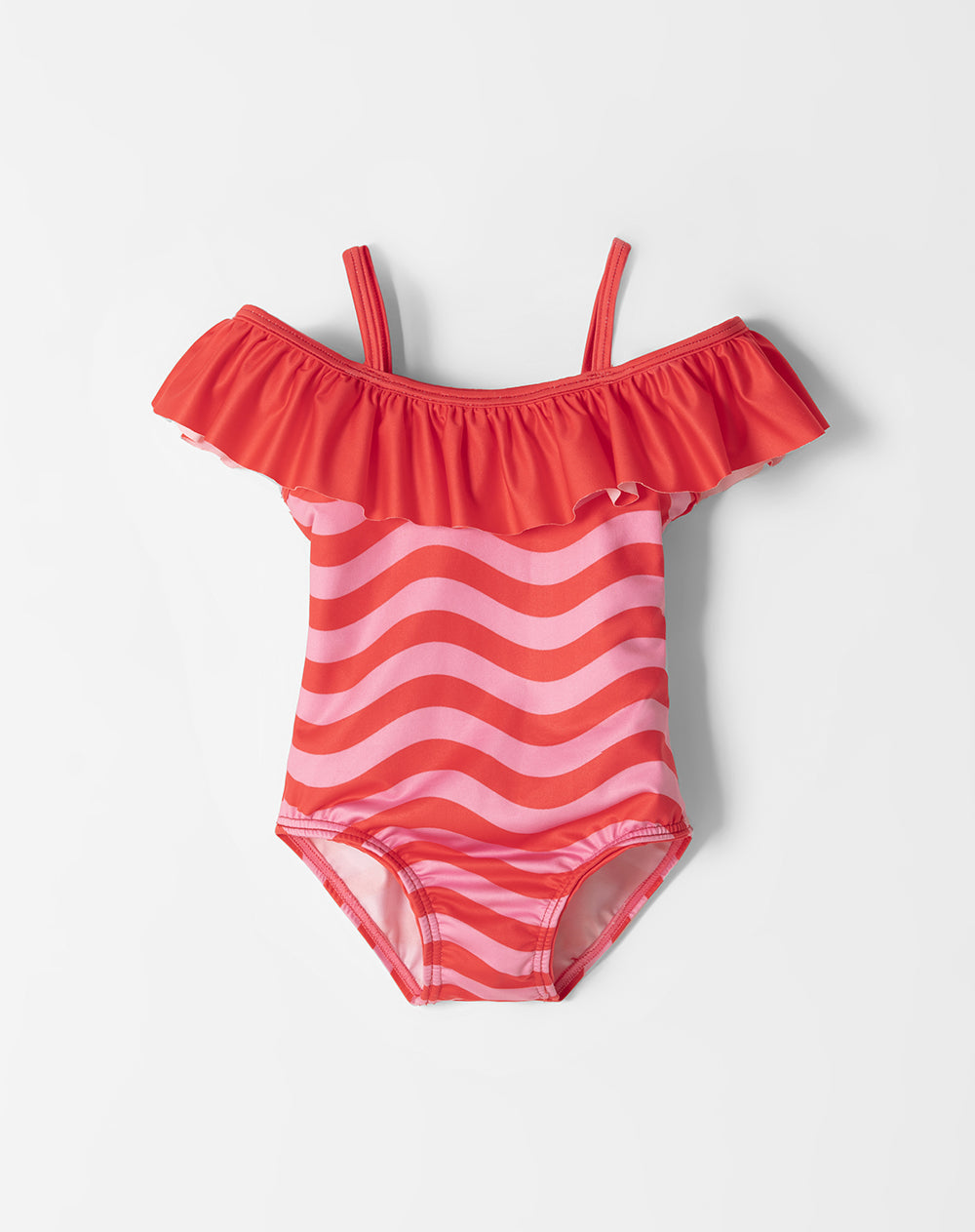 Vestido de baño rojo estampado