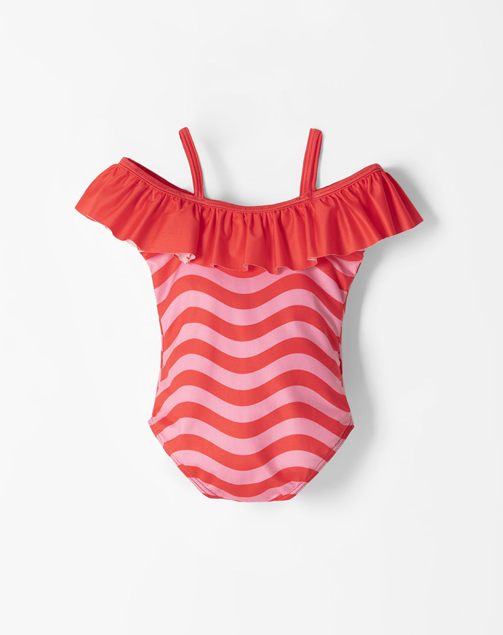 Vestido de baño rojo estampado