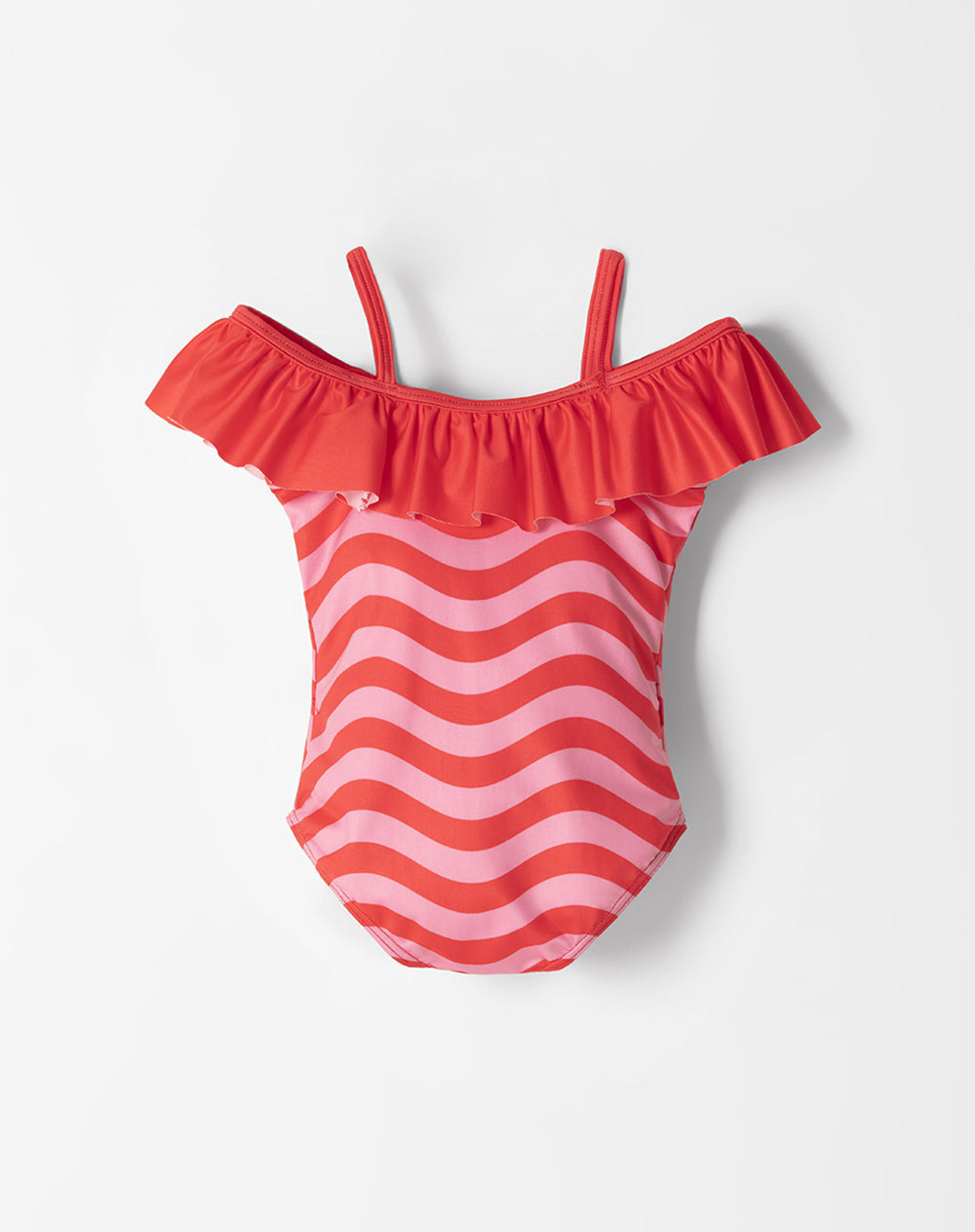 Vestido de baño rojo estampado
