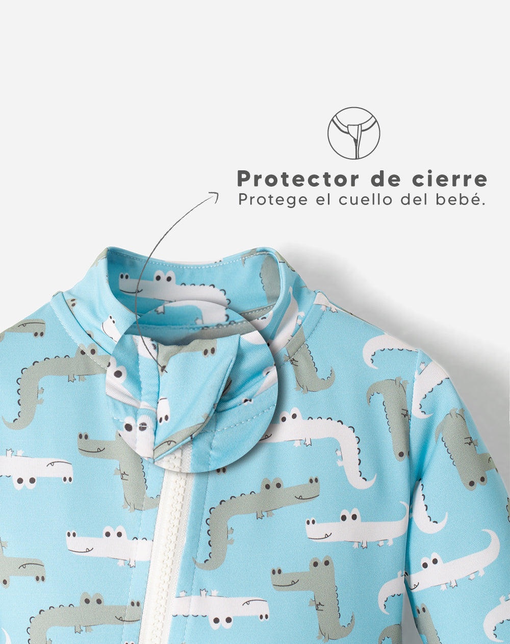 Vestido de baño manga larga protección UV estampado bebé niño