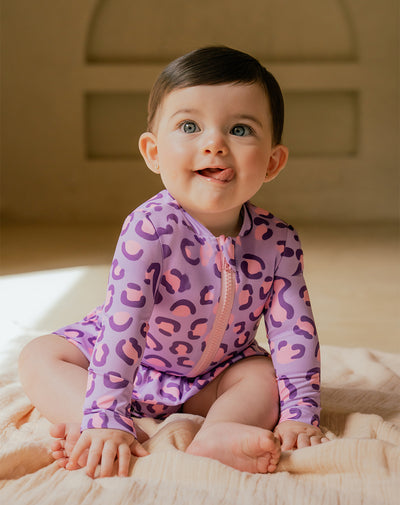 Vestido de baño manga larga bebé niña estampado