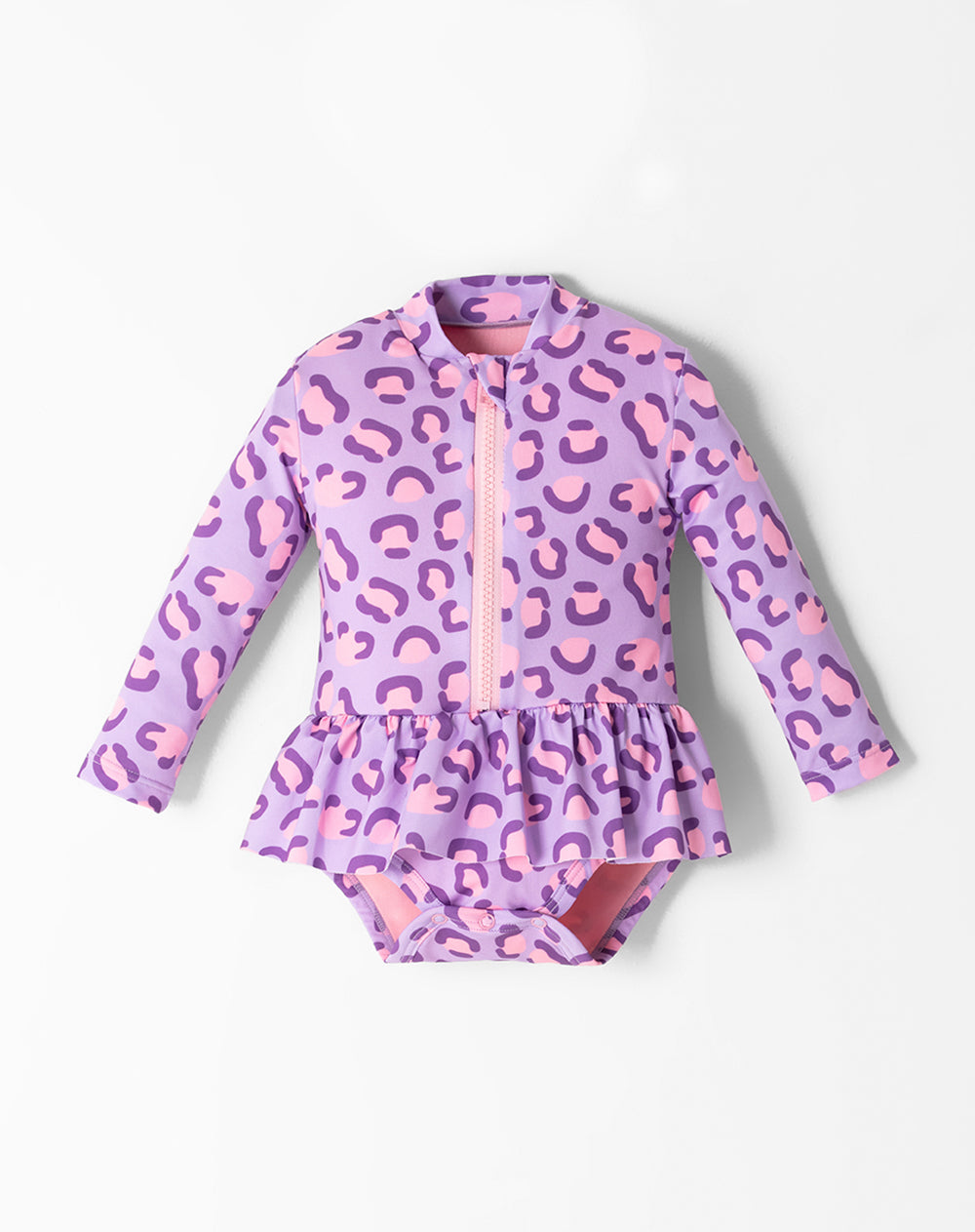Vestido de baño lila estampado