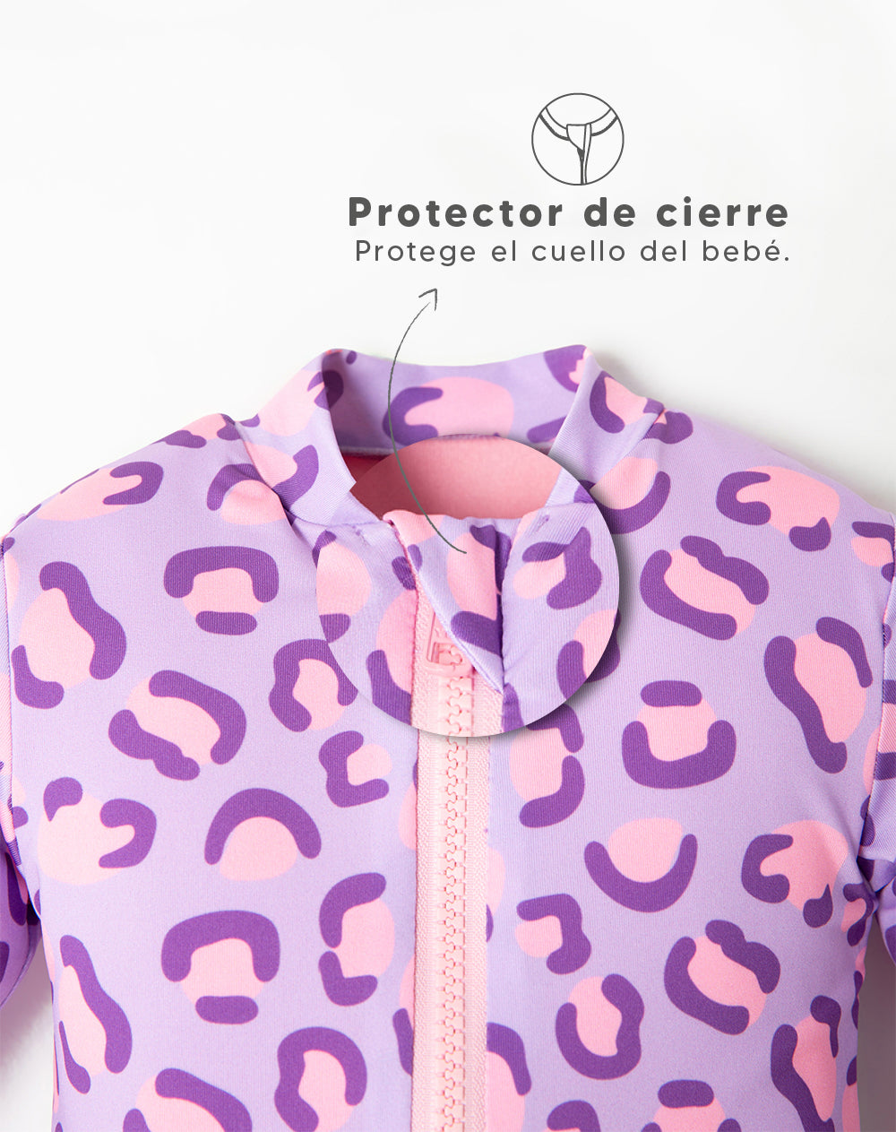 Vestido de baño lila estampado