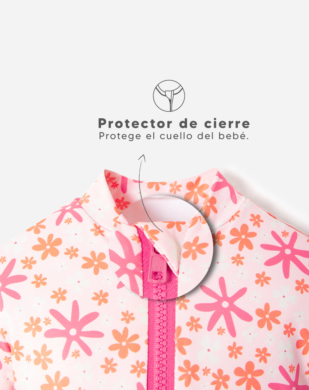 Vestido de baño rosado estampado