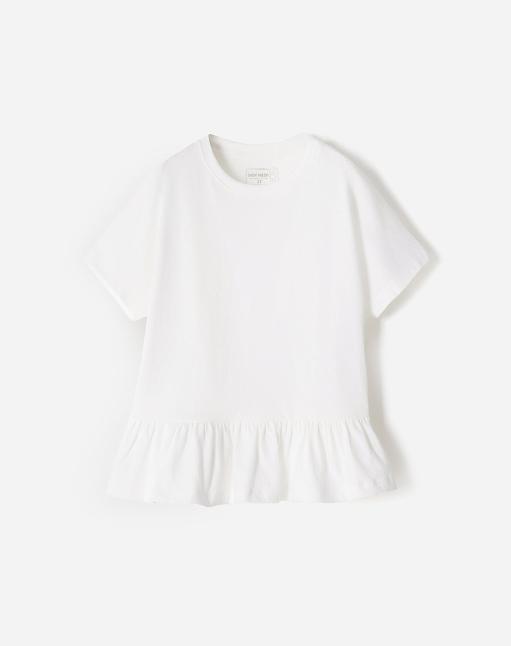 Camiseta oversized algodón blanca niña