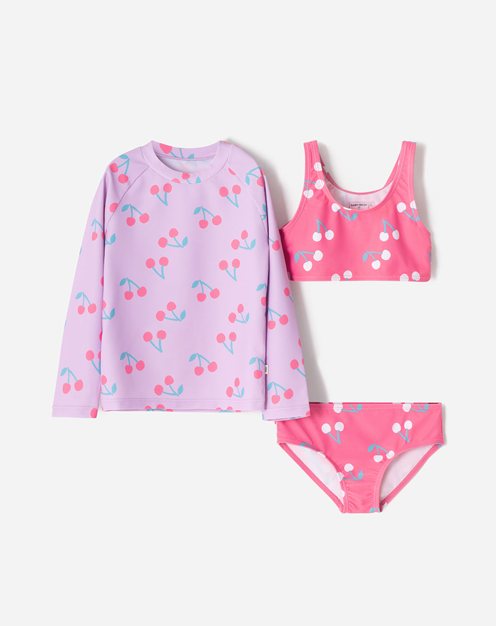Vestido de baño lila estampado