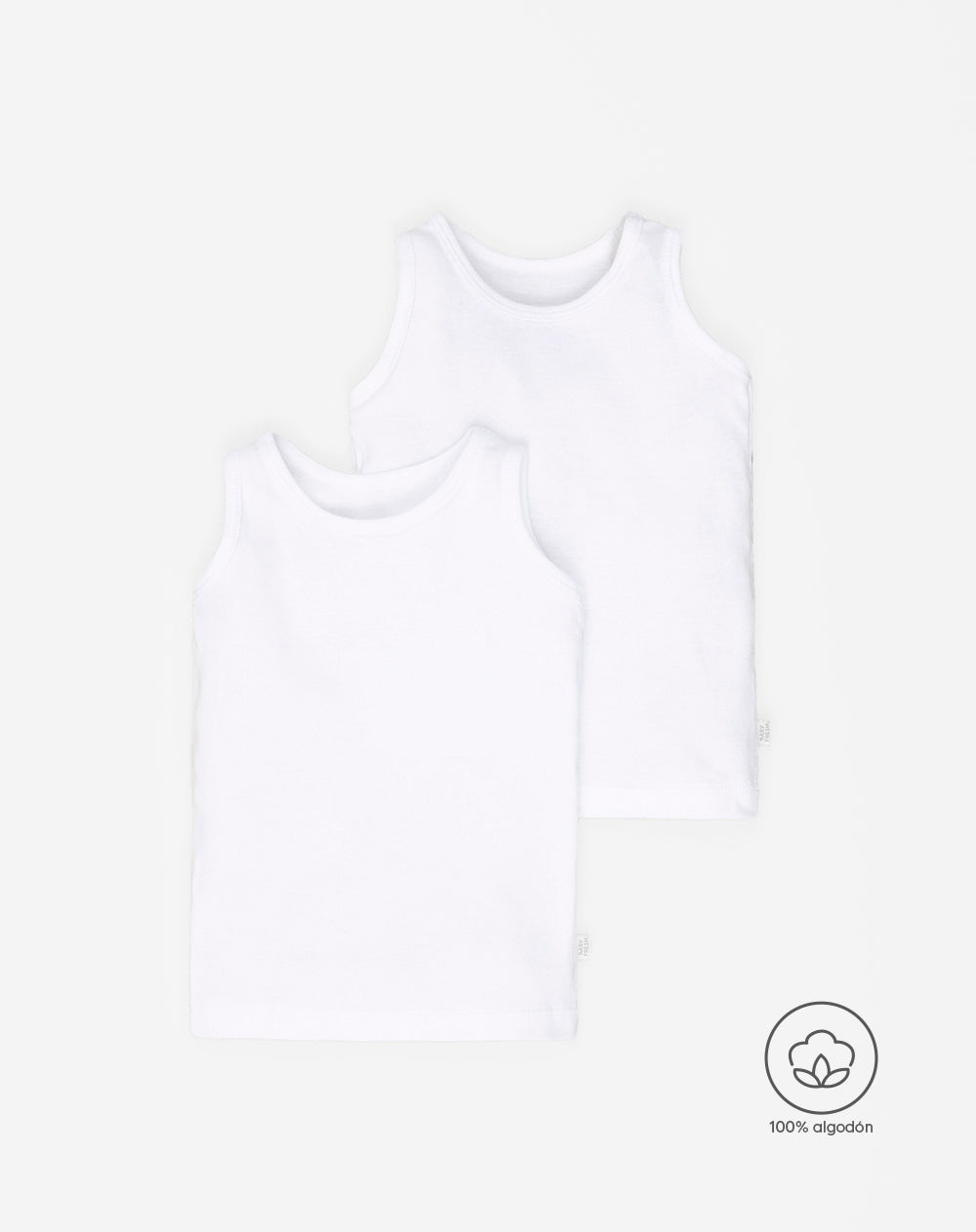2 camisetas manga sisa blancas