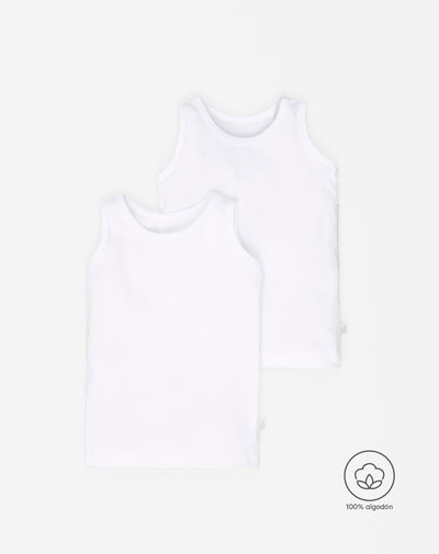 2 camisetas manga sisa blancas