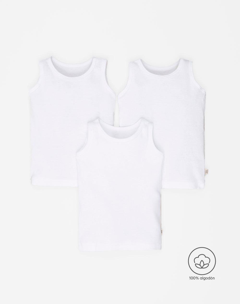 3 camisetas fitted fit blanca