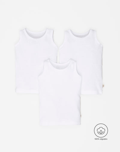 3 camisetas fitted fit blanca