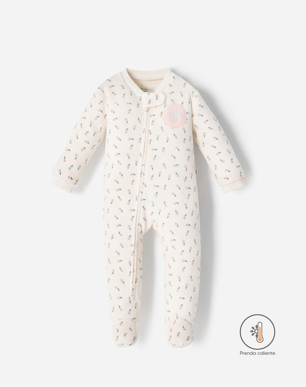 Pijama regular fit beige estampada