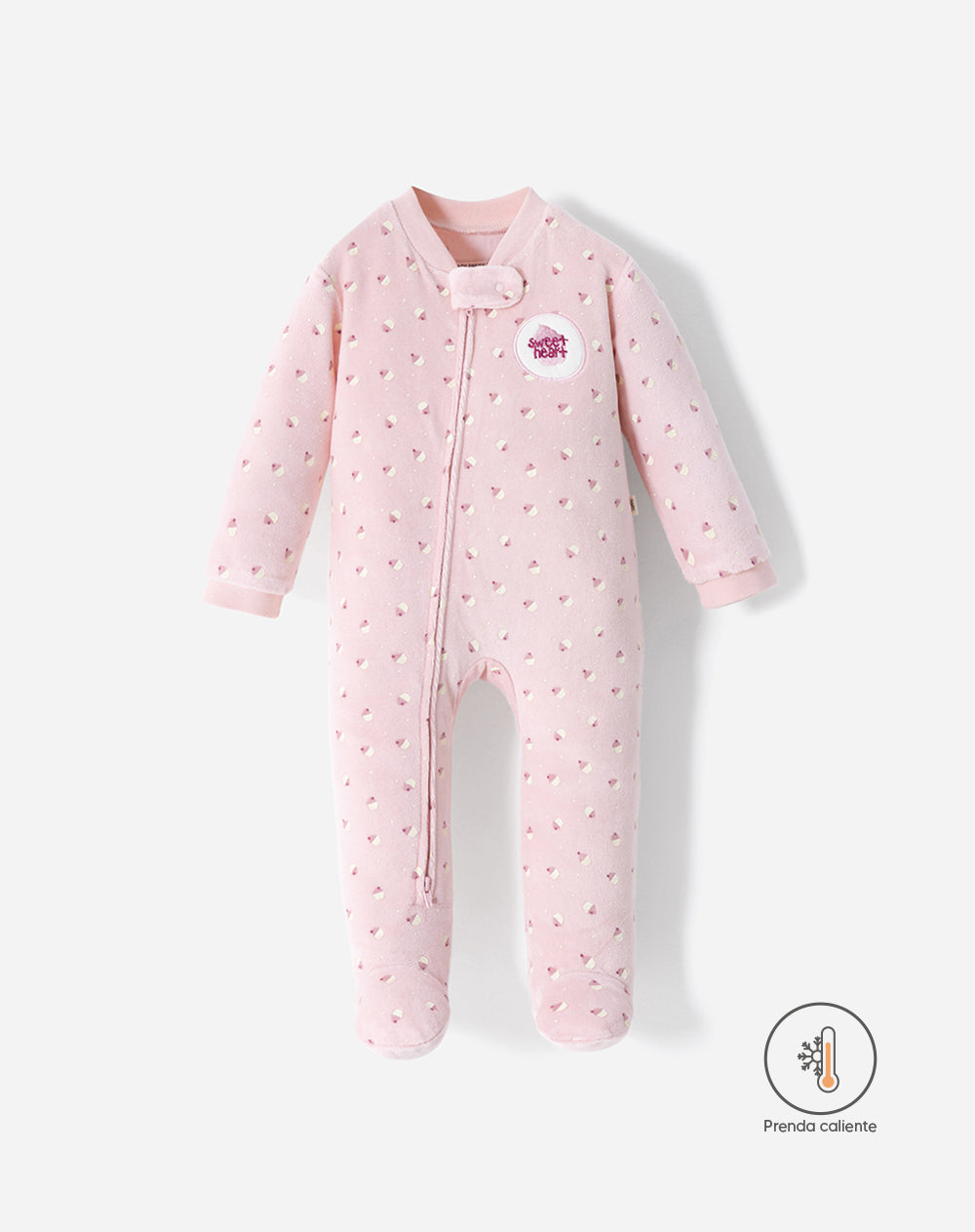 Pijama regular fit rosada estampada