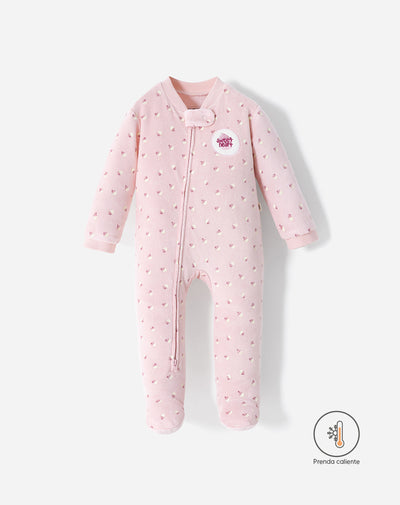 Pijama regular fit rosada estampada