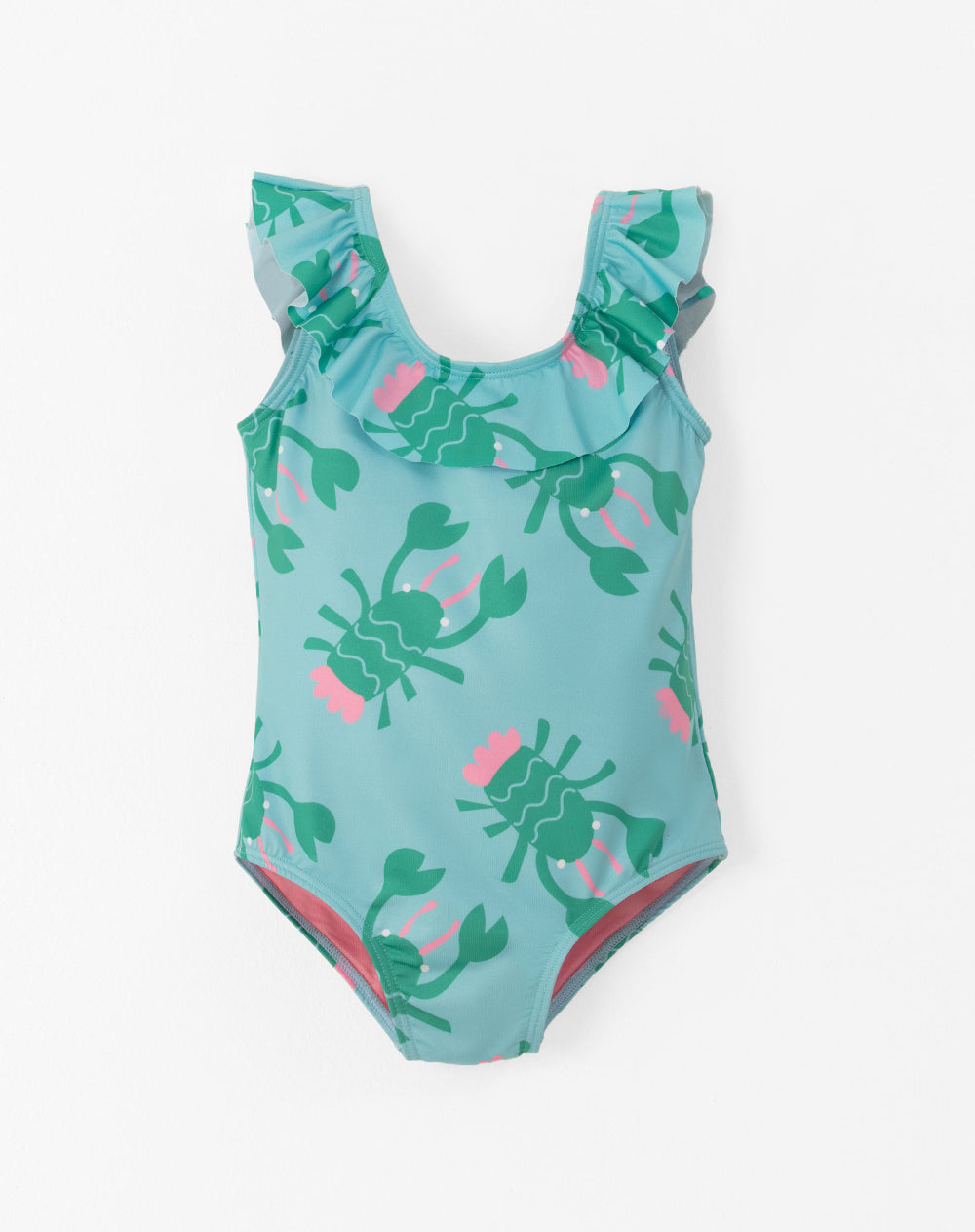 Vestido de baño azul estampado