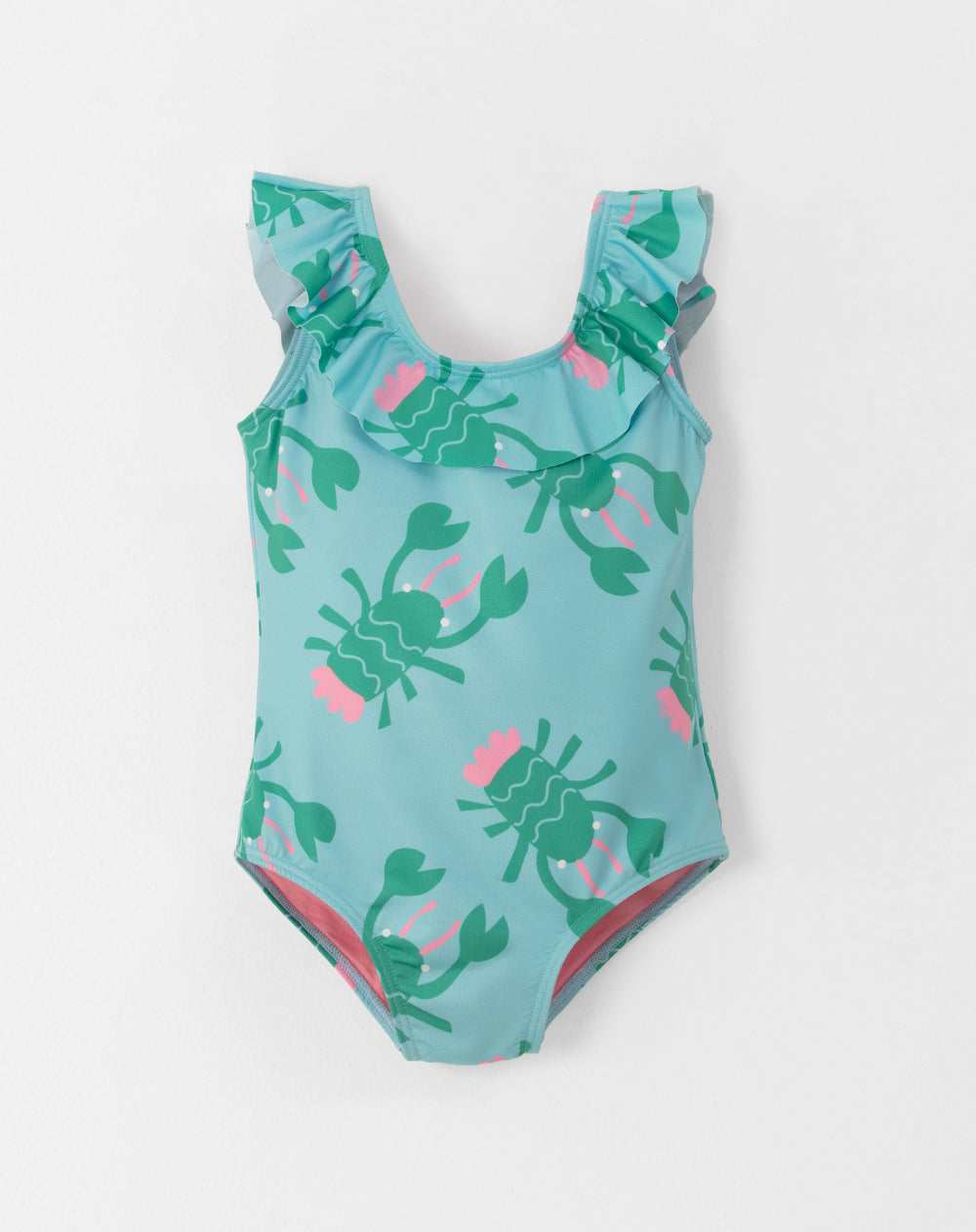 Vestido de baño azul estampado