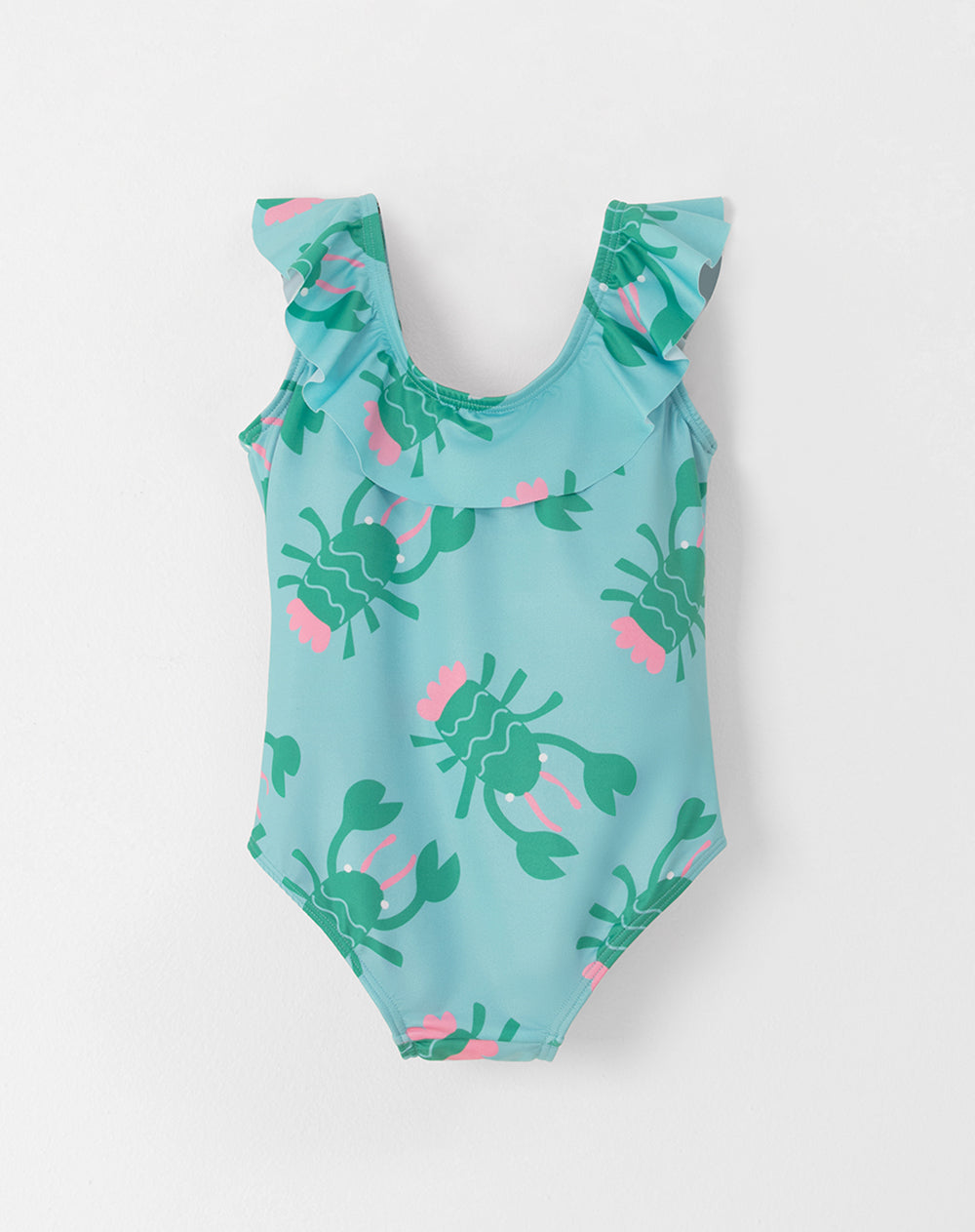 Vestido de baño azul estampado