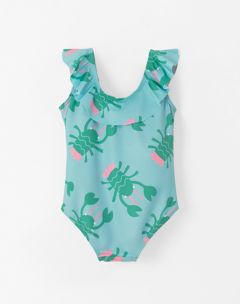 Vestido de baño azul estampado