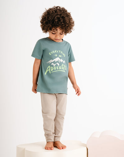 Pijama fitted fit manga corta verde