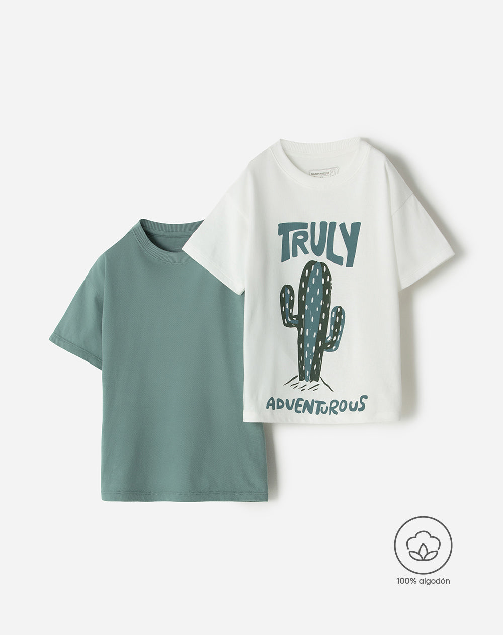 2 camisetas regular fit manga corta surtida